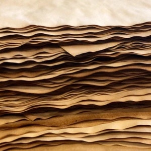 25 coffee dyed papers, 20lb copier paper coffee stained