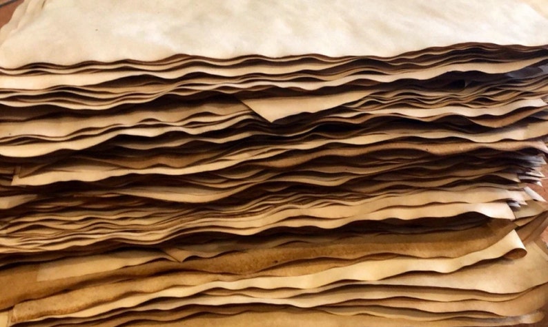 25 coffee dyed papers, 20lb copier paper coffee stained