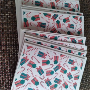 Handmade Candy Cane Christmas Cards: Holiday Greeting Card Set of 12