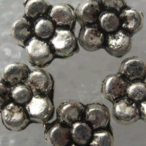 100 Zinc alloy spacer flower bead