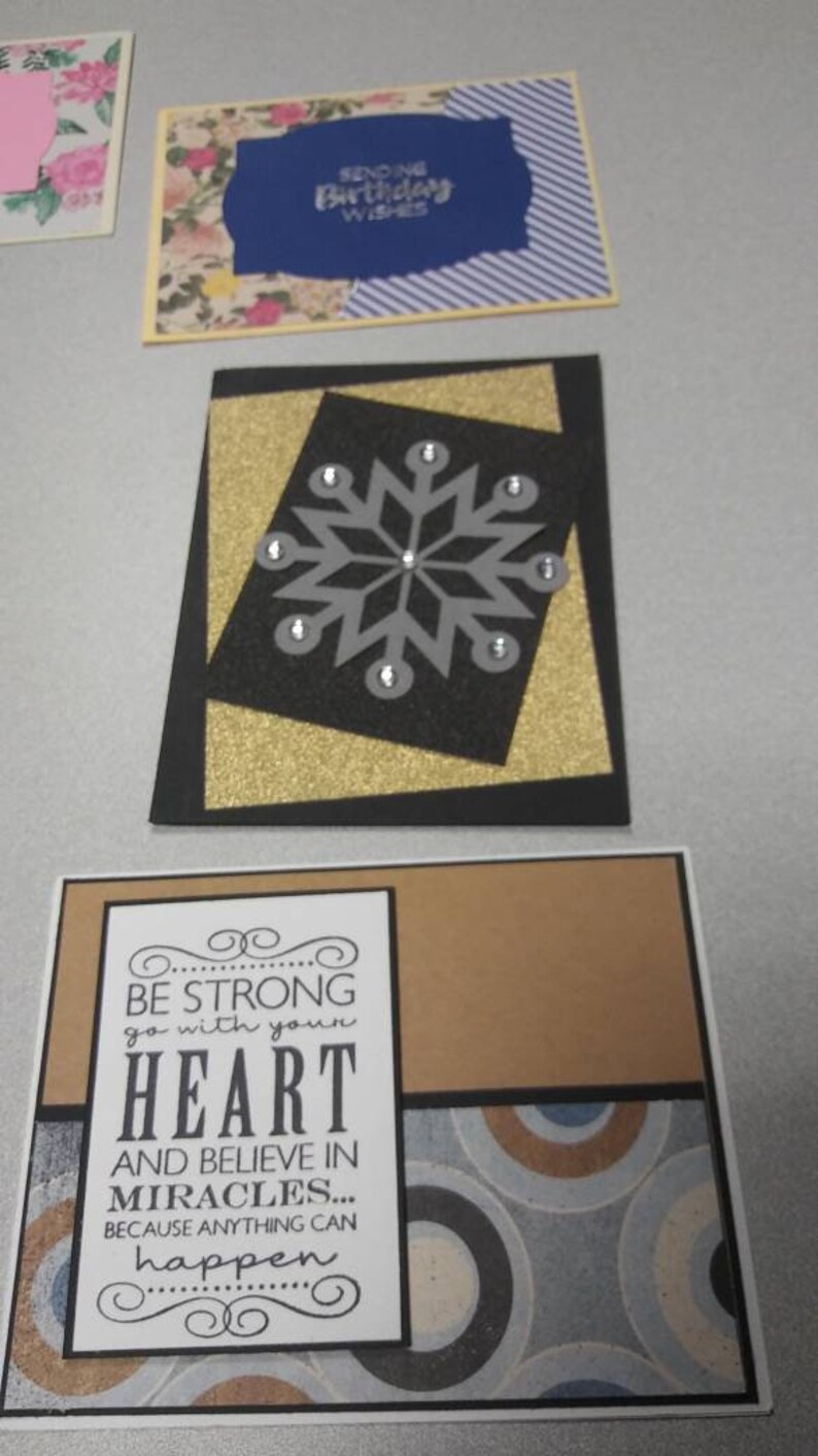 10 Assorted Handmade Greeting Cards 10 Homemade Note Cards Etsy