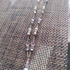 ID Lanyard: Pink Crystal Beads - Fashion Badge Holder