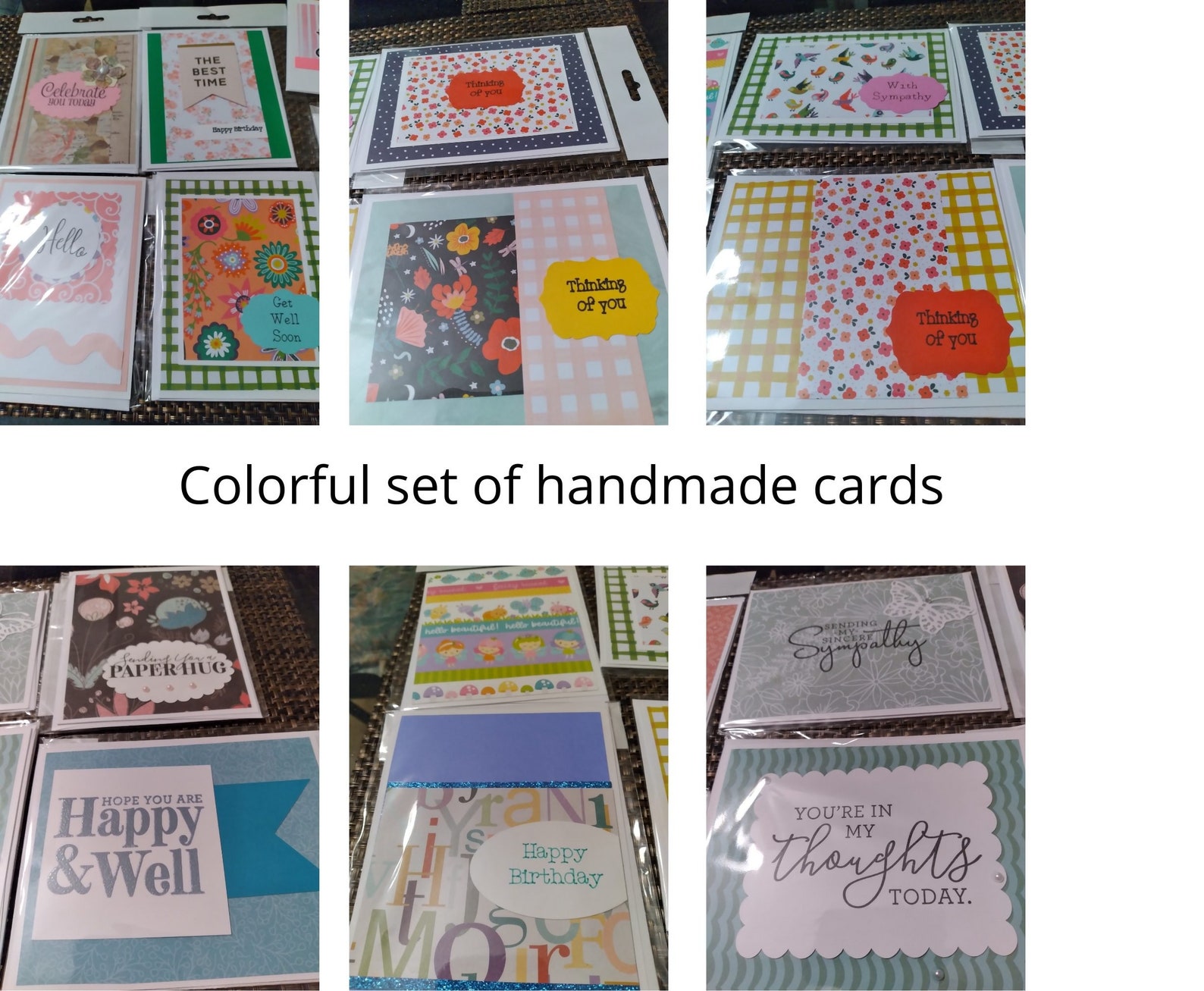 100 Hand Stamped Cards Bulk Handmade Greeting and Note Card Etsy