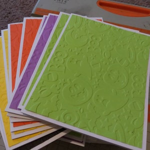 10 cartões feitos à mão em relevo de Halloween com envelopes brancos, volume, fantasma, abóbora, chapéu de bruxa, lua, estrelas, morcego, boo, notecard caseiro