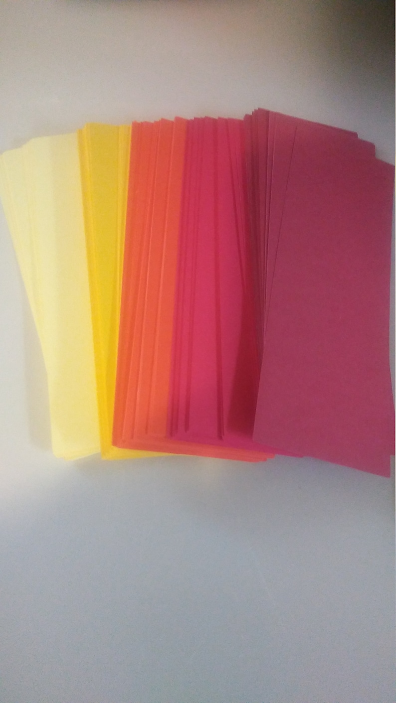 Blank bookmarks using assorted 65 pound cardstock