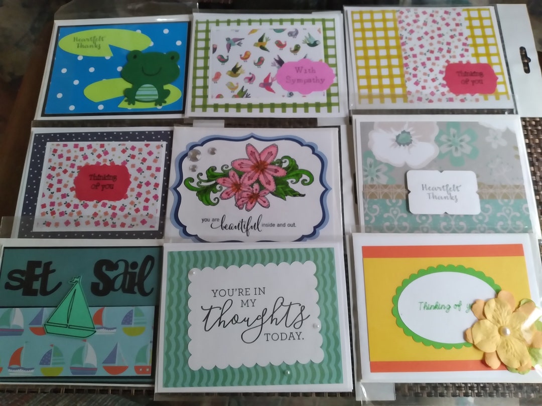 Handmade All Occasion Greeting Cards – 20 Assorted Blank A2 Cards With ...