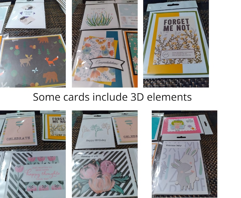 100 Hand Stamped Cards Bulk Handmade Greeting and Note Card Etsy