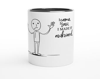 White 11oz Ceramic Mug with Color Inside