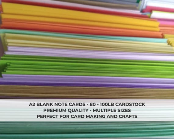 A2 Blank Card Bases – 100lb Cardstock for Greeting Cards, DIY Crafts