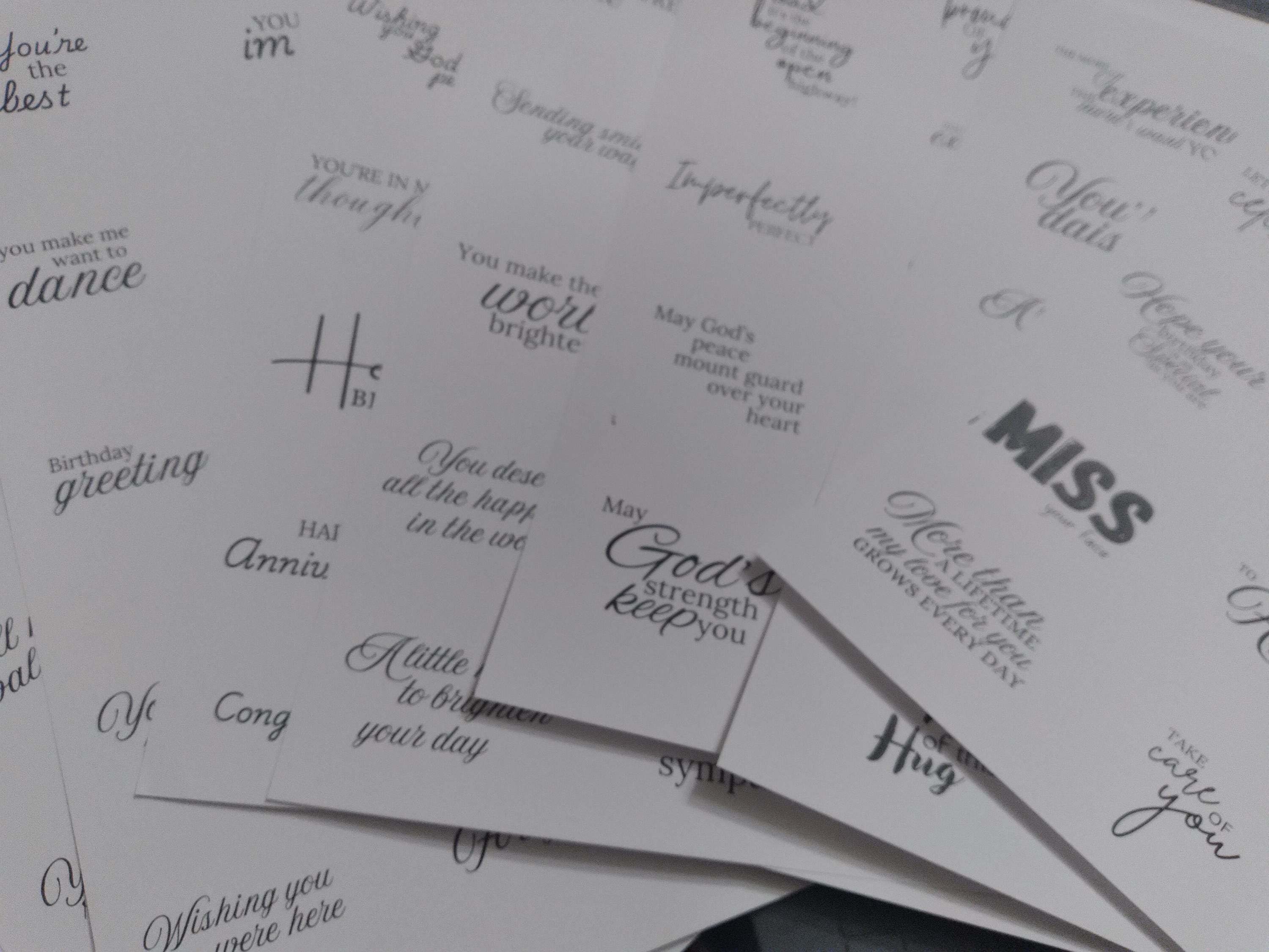 Printable Sentiments Printable Card Sentiments Bundle PDF and PNG | 13 Phrases for Handmade ...