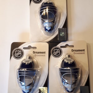 3 NHL Toronto Maple Leafs Weihnachten / Urlaub Torwart Maske Ornamente (Neu) Kostenloser Versand