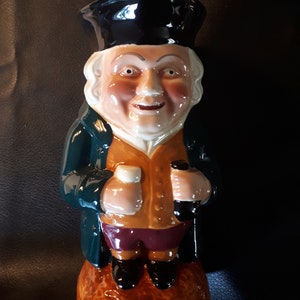 Vintage Crown Devon Shorter & Son hand painted Large toby character jug pitcher 1960&#39;s