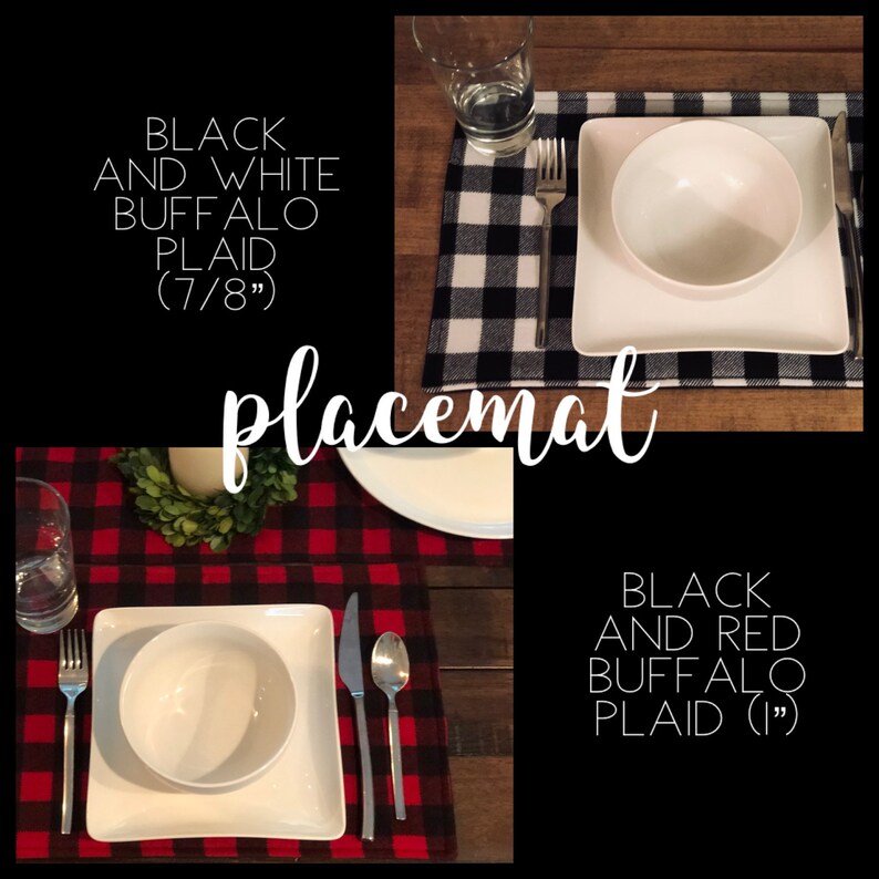 Buffalo Plaid Placemat Etsy