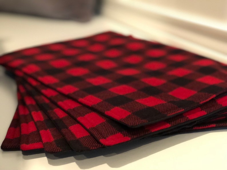 Buffalo Plaid Placemat Etsy