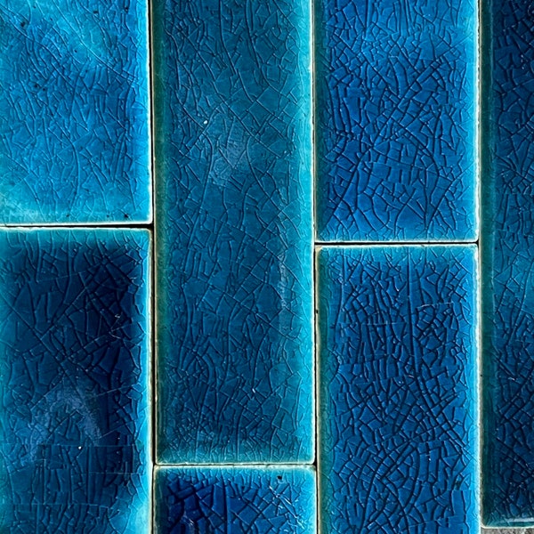 Victorian Fireplace tile 1.5 x 6 in color SR- 307 deep ocean blue Fireplace tile ceramic fireplace tile, subway tiles