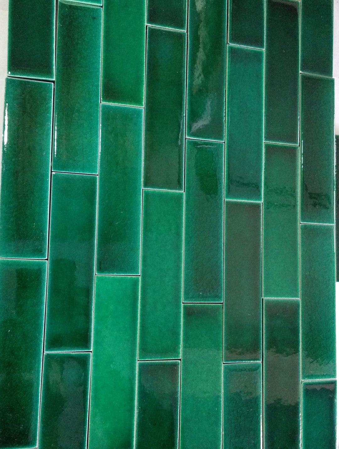 Victorian Fireplace Tile 1.5 X 6 in Color SR 107 India Green: Kitchen ...