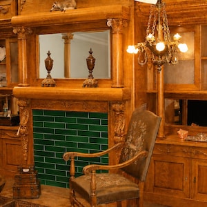 Victorian Fireplace tiles 1.5 x 6 in color SR- 107 India Green . turn of the century victorian fireplace glazed tile to match original color