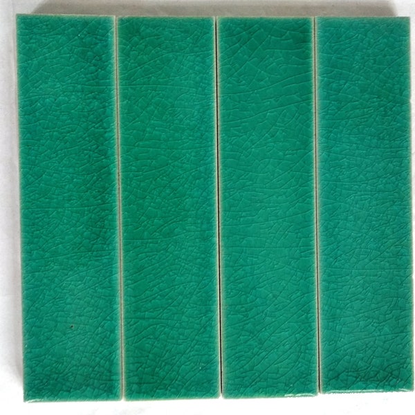 Victorian Fireplace tile 1.5 x 6 in color SR- 203 LIGHT GREEN . Victorian fireplace glazed to match 1900 tiles , bath or kitchen