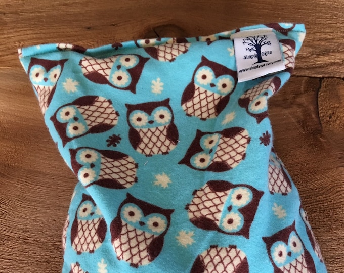 Large Flannel Owls heating pad