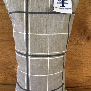 Medium Corn Bag - Checker board Gray - Hot and Cold Therapy, Moist Heat, Natural Pain Relief, Gifts for All Ages, Heating Pad