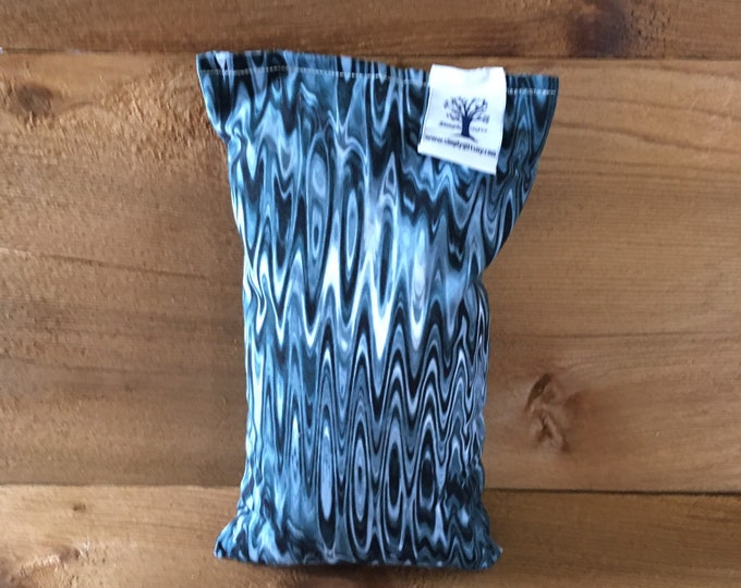 Medium Corn Bag - Water with black Ripple - Hot and Cold Therapy, Moist Heat, Natural Pain Relief, Gifts for All Ages, Heating Pad