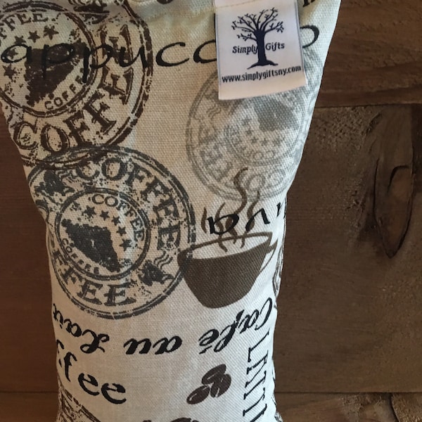 Medium Corn Bag - Coffee Shop - Hot and Cold Therapy, Moist Heat, Natural Pain Relief, Gifts for All Ages, Heating Pad
