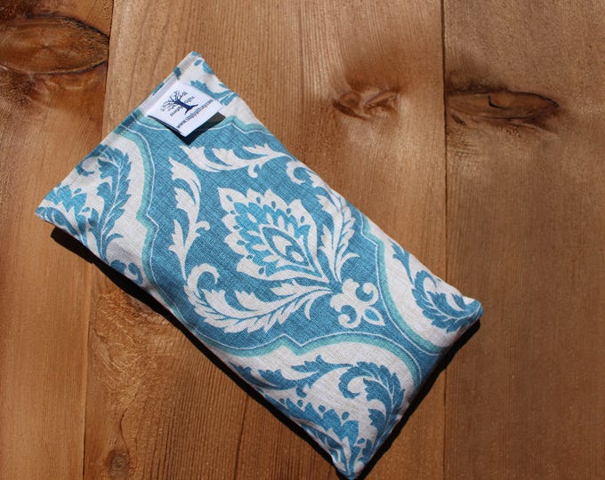 Medium Corn Bag - Teal Tapestry - Hot and Cold Therapy, Moist Heat, Natural Pain Relief, Gifts for All Ages, Heating Pad