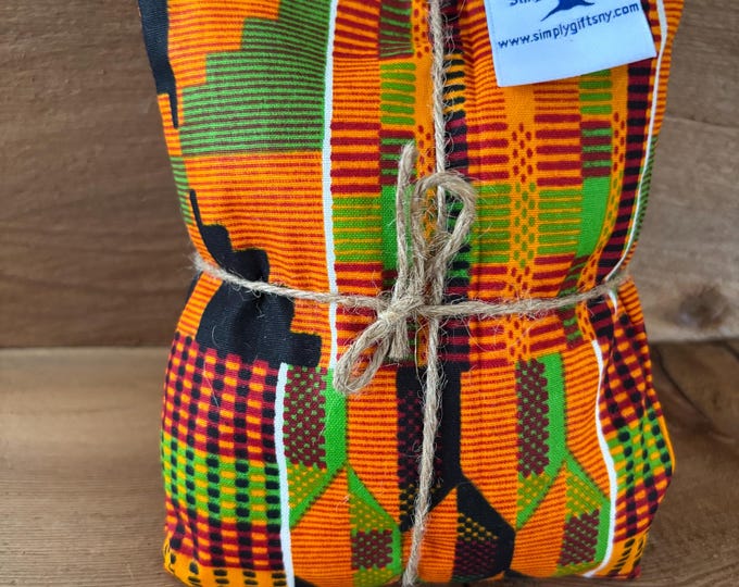 Extra Long Corn Bag - natural pain relief, hot cold therapy - African mosaic