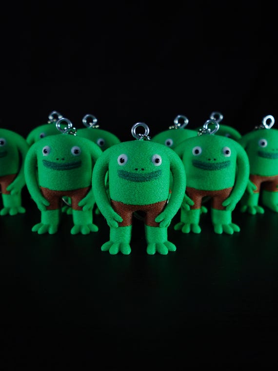 MR FROG (3D STL File) - Smiling Friends Inspired Keychain Figure
