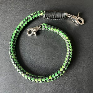 Leather Wallet Chain - Braided Wallet Chain - Leather Wallet Strap - Leather wallet chain