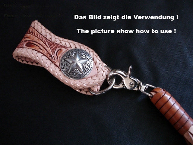 Leather Wallet Chain - Braided Wallet Chain - Leather Wallet Strap ...