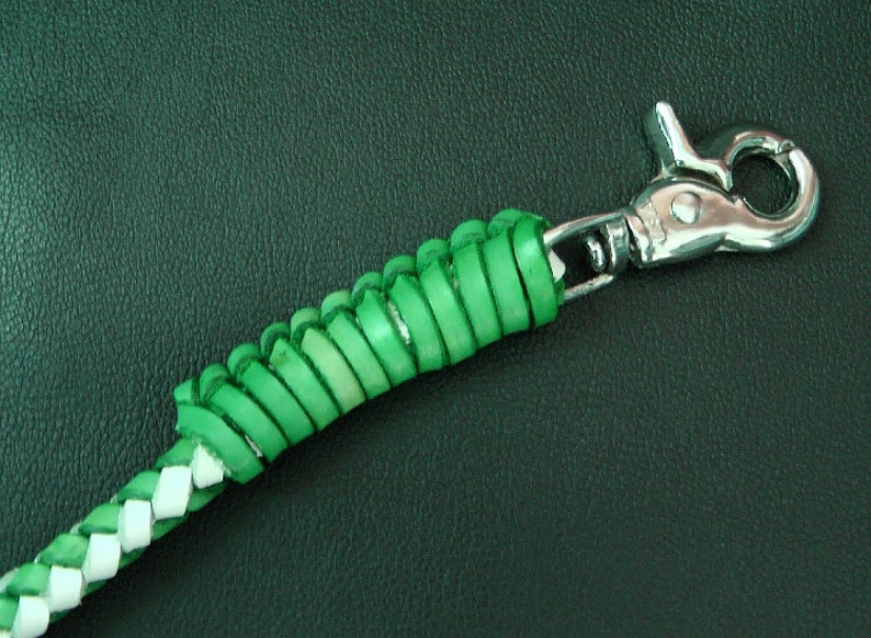 Leather Wallet Chain - Braided Wallet Chain - Leather Wallet Strap ...