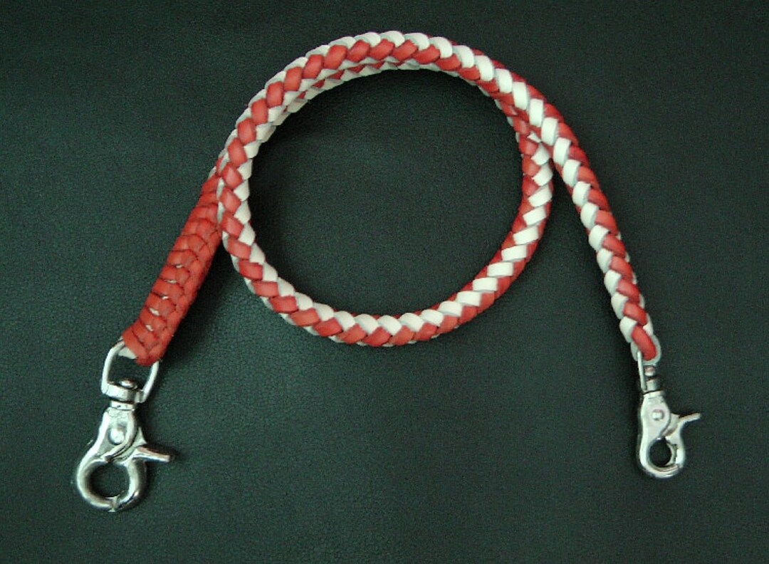 Leather Wallet Chain - Braided Wallet Chain - Leather Wallet Strap ...
