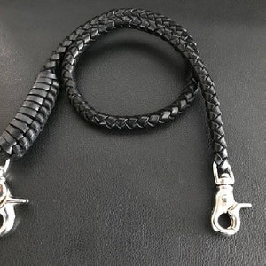Leather Wallet Chain - Braided Wallet Chain - Leather Wallet Strap - Leather wallet chain #14