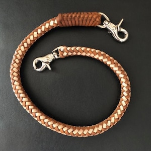 Leather Wallet Chain - Braided Wallet Chain - Leather Wallet Strap - Leather wallet chain