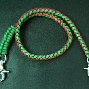 Leather Wallet Chain - Braided Wallet Chain - Leather Wallet Strap - Leather wallet chain