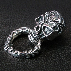 Wallet Chain Connector Skull #11 - Geldbeutelketten Verbinder Totenkopf #11