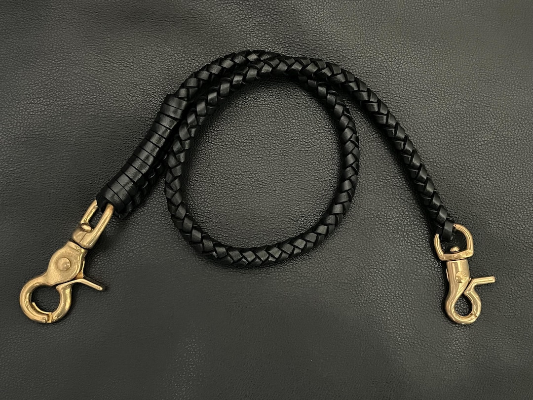 Leather Wallet Chain - Braided Wallet Chain - Leather Wallet Strap ...