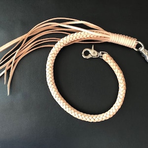 Leather Wallet Chain - Braided Wallet Chain - Leather Wallet Strap - Leather wallet chain