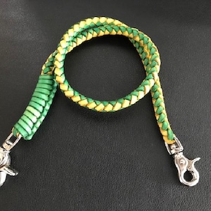 Leather Wallet Chain - Braided Wallet Chain - Leather Wallet Strap - Leather wallet chain #1