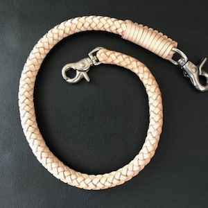 Leather Wallet Chain - Braided Wallet Chain - Leather Wallet Strap - Leather wallet chain