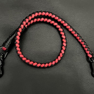 Leather Wallet Chain - Braided Wallet Chain - Leather Wallet Strap - Leather wallet chain