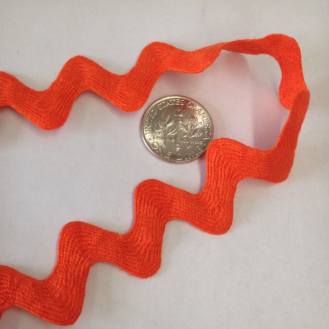 Orange Rick Rack Orange Rick Rack, .75 Inch Wide, Cotton. Offering It in 18-yard Lengths ...