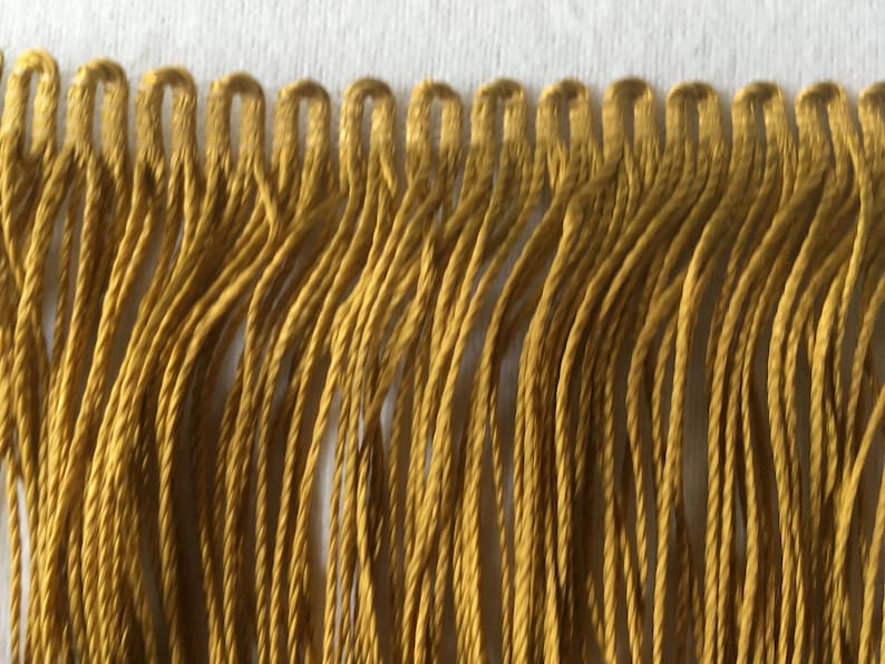 Deep Gold Rayon Fringe 6 Plus Looped Header. Lots of 3 Etsy
