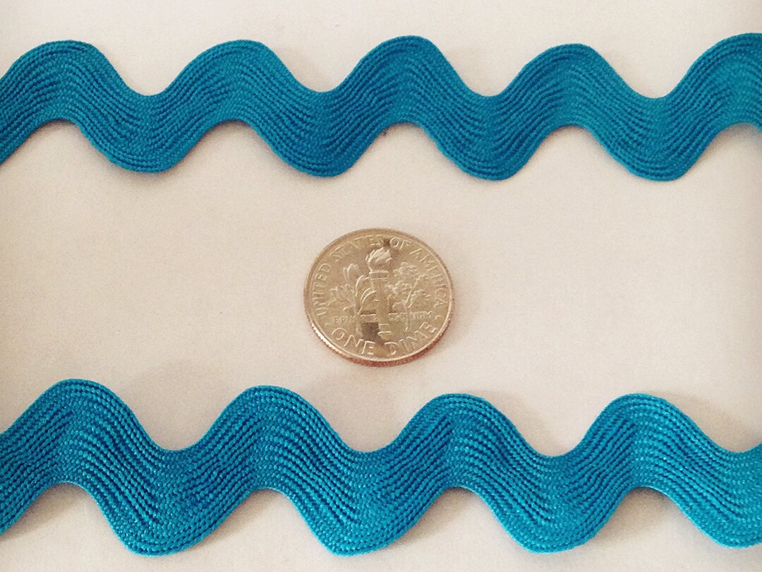 Turquoise Rick Rack, Vintage, 3/4 Inch Wide, Polyester. Offering It in ...