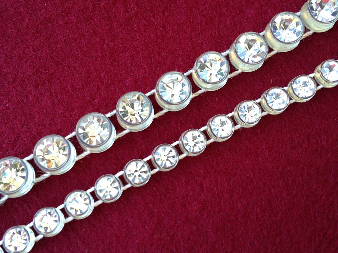 First Quality Austrian Crystals on a Strand of 2 Parallel Threads, in 2 ...