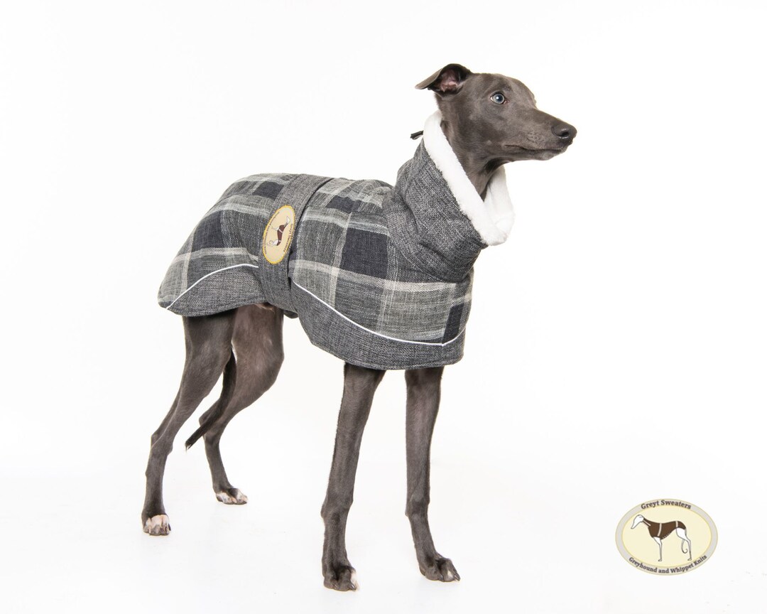 Greyhound Lurcher & Whippet Tweed Fleece Jacket Fully Lined, Greyt Sweaters. Ash Colour Etsy UK