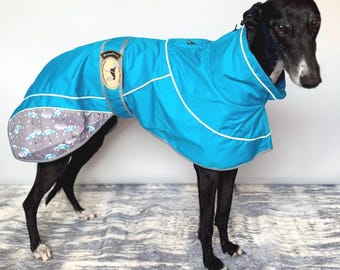 Greyhound, Lurcher & Whippet Lightweight Waterproof Rain Mac/Rain Jacket; fully lined, Greyt Sweaters. NEW DESIGN: Ferozi Umbrella Print