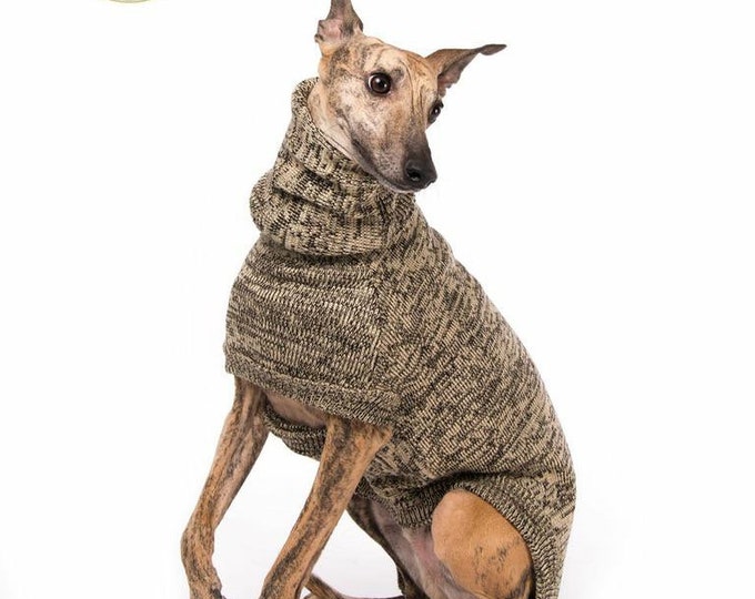 Greyhounds, Lurchers & Whippets, Knitted Sweater, Jumper, Coat: Brindle Design, Greyt Sweaters. Brown/Beige Brindle