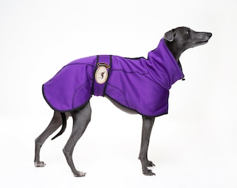 Greyhound Lurcher & Whippet Purple Jersey House Coat, fully lined, Greyt Sweaters